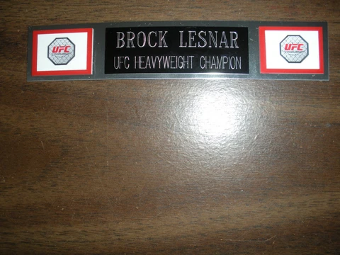 BROCK LESNAR (UFC) NAMEPLATE FOR SIGNED TRUNKS DISPLAY/PHOTO/PLAQUE Cover