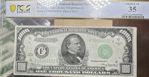 1934 A $1000 Atlanta GA FRN Fr#2212-F Choice VF 35 PCGS - Picture 1 of 3