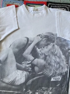Vintage 1994 Triumph Motorcycle Romantic Graphic Tee - Picture 1 of 12