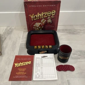 Yahtzee Deluxe Edition Gold Dice Vintage 1997 Milton Bradley Board Game Complete - Picture 1 of 14