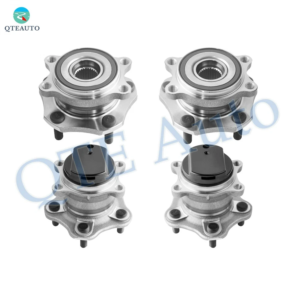 Juego de 4 conjuntos de cojinetes de cubo de rueda delantera-trasera para Nissan Qashqai 2017 2018 tracción delantera Foto 1 de 4