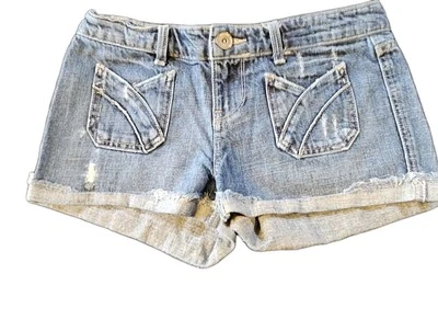 PANTALONES CORTOS VAQUEROS DESGASTADOS Y2K TALLA 5 MUJER MOSSIMO SUPPLY CO. ESTILO #1119851 Foto 1 de 4