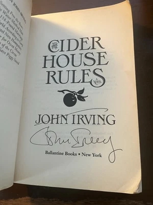 SIGNED Cider House Rules By John Irving (paperback) - Image 1 of 4
