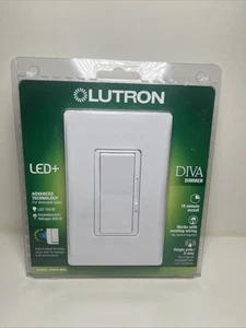 ~Lutron Diva Light Dimmer LED+ Single Pole 3 Way White Wall Switch DVWCL-153PH~ - Picture 1 of 4