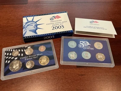 2005 United States Mint Proof Set - 11 Coins - With COA - Image 1 of 4