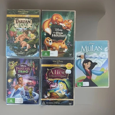 disney dvd bundle, 5 different titles, great classic cartoon movies for kids - Image 1 of 2