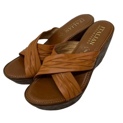 Sandalia de cuña cruzada ITALIAN SHOEMAKERS TALLA 10  Foto 1 de 4