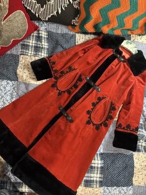 1970's Afghan Penny Lane Coat Union Made Size Medium Faux Fur Coat - Image 1 of 4