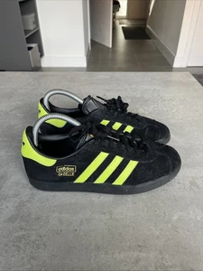 Adidas Gazelle Black/Solar Green Slime Mens Trainers Size UK6 - Picture 1 of 9