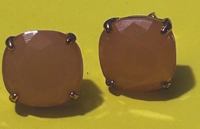 Kate Spade NY Cushion Cut Square Stud Earrings Light Yellow GUMDROPS GEM - Image 1 of 4