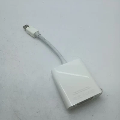 #D) Apple A1307 Mini DisplayPort to VGA Adapter Monitor Projector PC MAC White . - Image 1 of 2