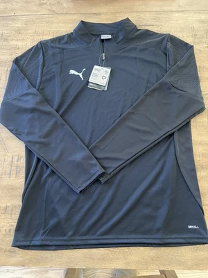 NWT Men's PUMA Dry Cell Black 1/4" Zip Golf Pullover Long Sleeve  - Image 1 of 4