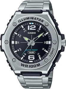 Casio MWA100HD-1AV, Analog Watch, Stainless Steel Band, Illuminator,100 Meter WR - Picture 1 of 2