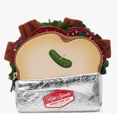 NWT Kate Spade Glamwich 3D Sandwich Crossbody Bag Leather Clutch Novelty Purse - Image 1 of 4