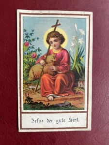 Antique Prayer Card German Holy Jesus - Picture 1 of 1