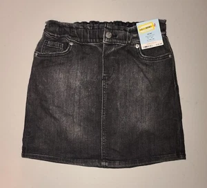 NEW GIRLS CAT & JACK BLACK WASH DENIM JEAN SKIRT SIZE L 10-12 - Picture 1 of 2