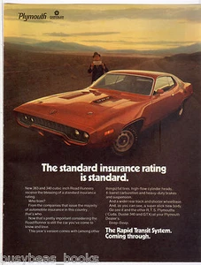 1971 Plymouth ROAD RUNNER advertisement, 383 engine, Plymouth print ad - Imagen 1 de 1