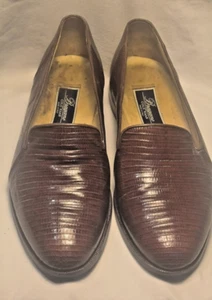 Cole Haan Bragano Auténtico Vestido Lagarto Mocasines Sin Cordones Italia Talla 9.5 M - Imagen 1 de 11