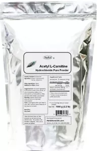 100% Pure Acetyl L-Carnitine Powder 1kg (2.2 Lb) ALC Cognitive Health - Picture 1 of 3