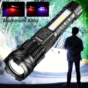 Anyice 1pz Torcia Ricaricabile Super Potente Flash Light, Testa in Lega di Alluminio - Foto 1 di 9