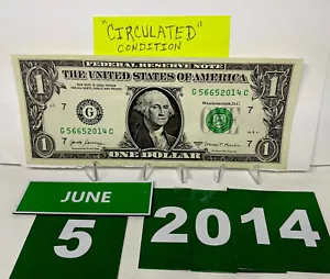 June 5, 2014 Birthday π Date One Dollar Bill Fancy Serial Number Series 2013 π΅ - Picture 1 of 8