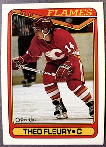 1990-91 O-Pee-Chee #386 Theo Fleury Calgary Flames 2nd Year - Picture 1 of 1