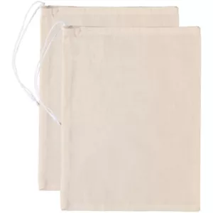 2x Bolsa de leche de nuez de algodón Colador de alimentos reutilizable Preparación café jugo paño de queso - Imagen 1 de 6