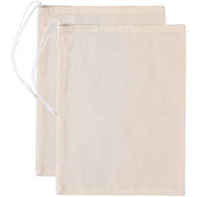 2x Cotton Nut Milk Bag Reusable Food Strainer Brew Coffee Juice Cheese Cloth - Image 1 of 4