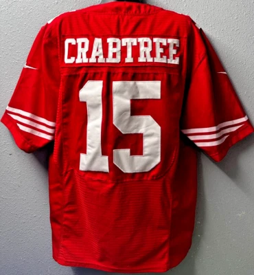 Camiseta Nike de Michael Crabtree #15 de la NFL de los San Francisco 49ers para hombre talla: 48 roja - usada Foto 1 de 4