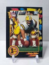1991 Wild Card Draft Football #101 Blake Miller Louisiana State University LSU
