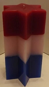 Freedom candle, star taper 5 point 6" tall x 3 " x 3 " - Picture 1 of 1