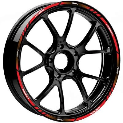 Red 17" 18" "CBR" Wheel Rim Tape Decal Stripes Sticker for Honda CBR600RR 1000RR - Image 1 of 2