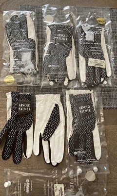 Женские зимние перчатки для гольфа Arnold Palmer белые коричневые кожа стандартный лот из 5 - Изображение 1 из 4