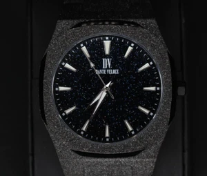 DANTE VELOCE Starlight Frosted BLACK Ice Out Icy Diamond Watch paul rich - Picture 1 of 12