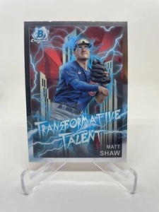 Bowman Draft 2023 cromo #TT-7 Matt Shaw talento transformador - Chicago Cubs - Imagen 1 de 2