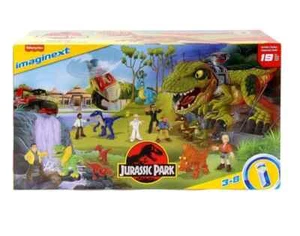 Imaginext Jurassic Park World Camp Dinosaur Recon T-Rex Dinosaur Pursuit 19 Pcs - Picture 1 of 7