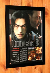 Onimusha 3 Demon Siege PS2 Capcom Vintage Rare Poster / Ad Page Framed - Picture 1 of 3