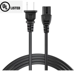 UL 6FT AC Power Cord Cable For Sharp LC-30HV4U LC-30HV6U LC-32AV22U LC-32BD60U L - Picture 1 of 3