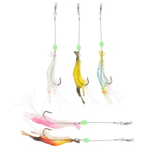 5pz Esche da Pesca Finta Riutilizzabili Pesca Finta Artificiale - Foto 1 di 12