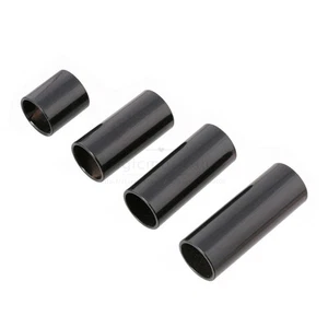 Juego de 4 PIEZAS de tubos cilindros de acero inoxidable toboganes para guitarra negro plisado - Imagen 1 de 3