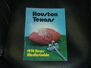 1974 WFL HOUSTON TEXANS MEDIA GUIDE EX-MINT - Bild 1 von 1