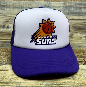Phoenix Suns Mens Trucker Hat Purple Snapback Retro Logo Basketball Baseball Cap - Picture 1 of 7