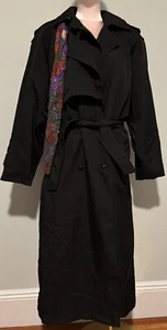 Neiman Marcus Vintage langer Trenchcoat - herausnehmbares Wollfutter - angenähter Schal - Bild 1 von 11