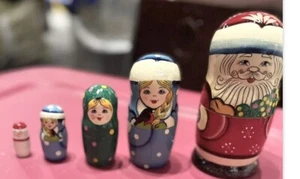 Nesting dolls Russian. Christmas. Holiday. wiod doll. Seasonal. holiday decor - Picture 1 of 9