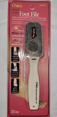 Lima de pies Checi mediana de níquel CH-702 para piel húmeda y seca Foto 1 de 4
