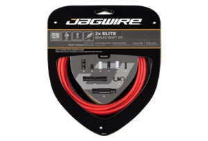 Jagwire 2 x Elite Sealed Shift Cable Kit SRAM Shimano Ultra Slick-Lube Lite Red - Picture 1 of 1