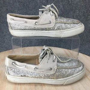 Zapatos Sperry Mujer 9 M Top Sider Metálico Dos Ojos Barco Moc 9448085 Gris - Imagen 1 de 11