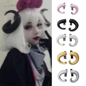 Ram Horns Shape Dark Lolita Headband Gothic Cosplay Costume Halloween Party - Picture 1 of 15