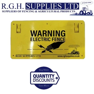 RGH Electric Fence Warning Sign - Legal Requirement Near Public Areas - Picture 1 of 1