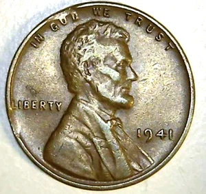 Lincoln Cent Mint Error Coin: 1941 Double Clipped Planchet ~ Free Ship (CO-596) - Picture 1 of 2